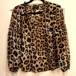 Banana Republic Leopard Print Blouse